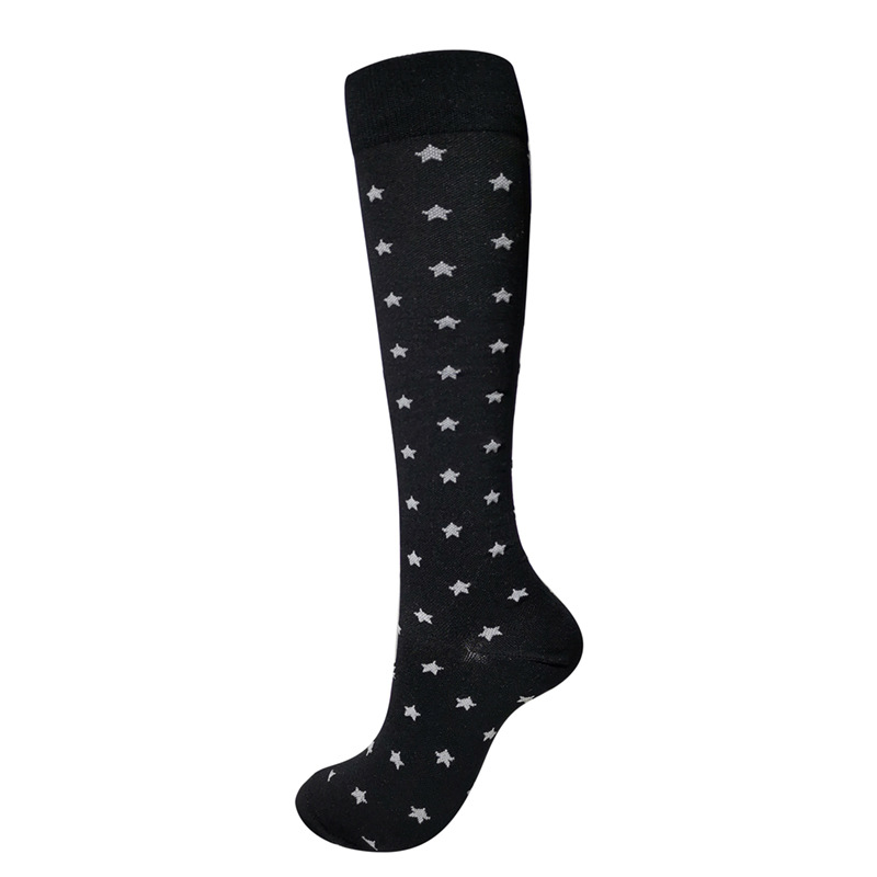 20-30 mmHg Outdoor Sports Socks Compression Stockings Polka Dots Fashion Running Compression Socks for Men Women Wholesale